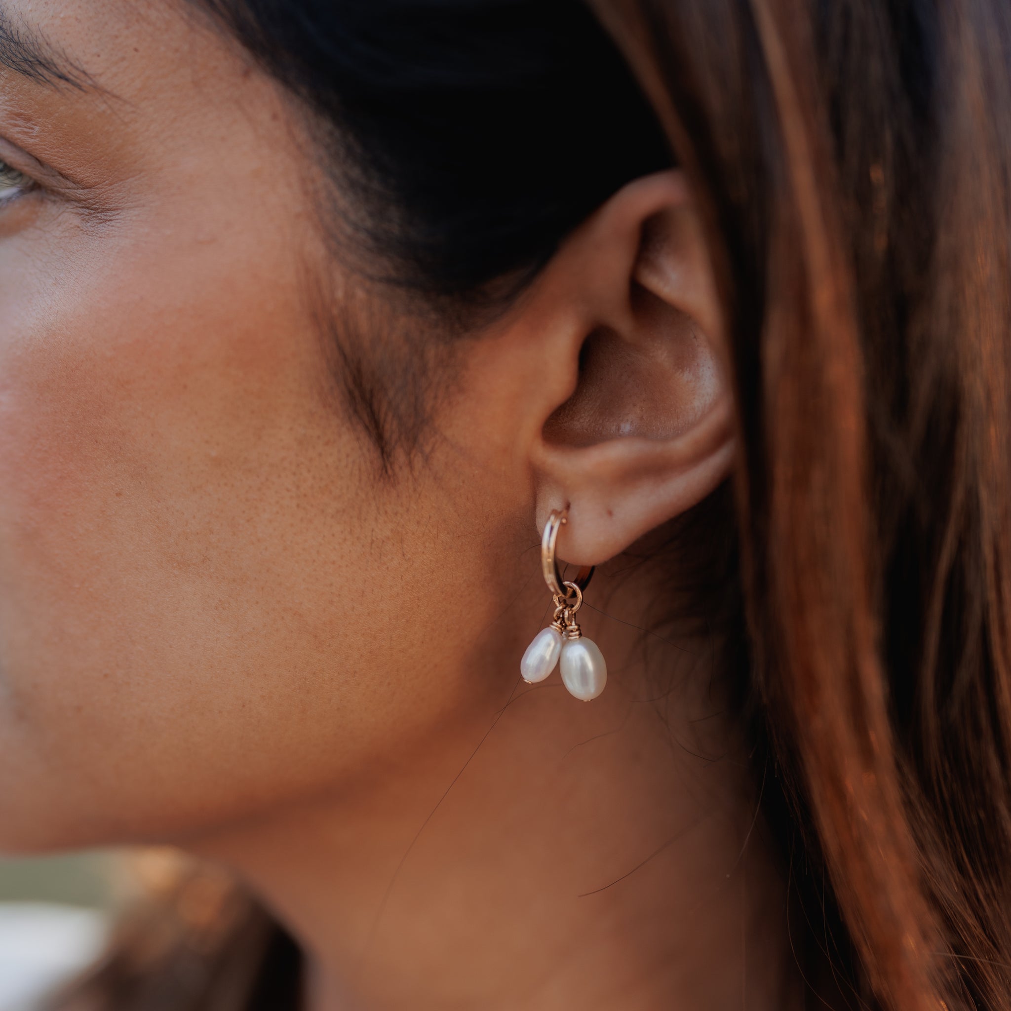 Willow Pearl Cluster Earrings